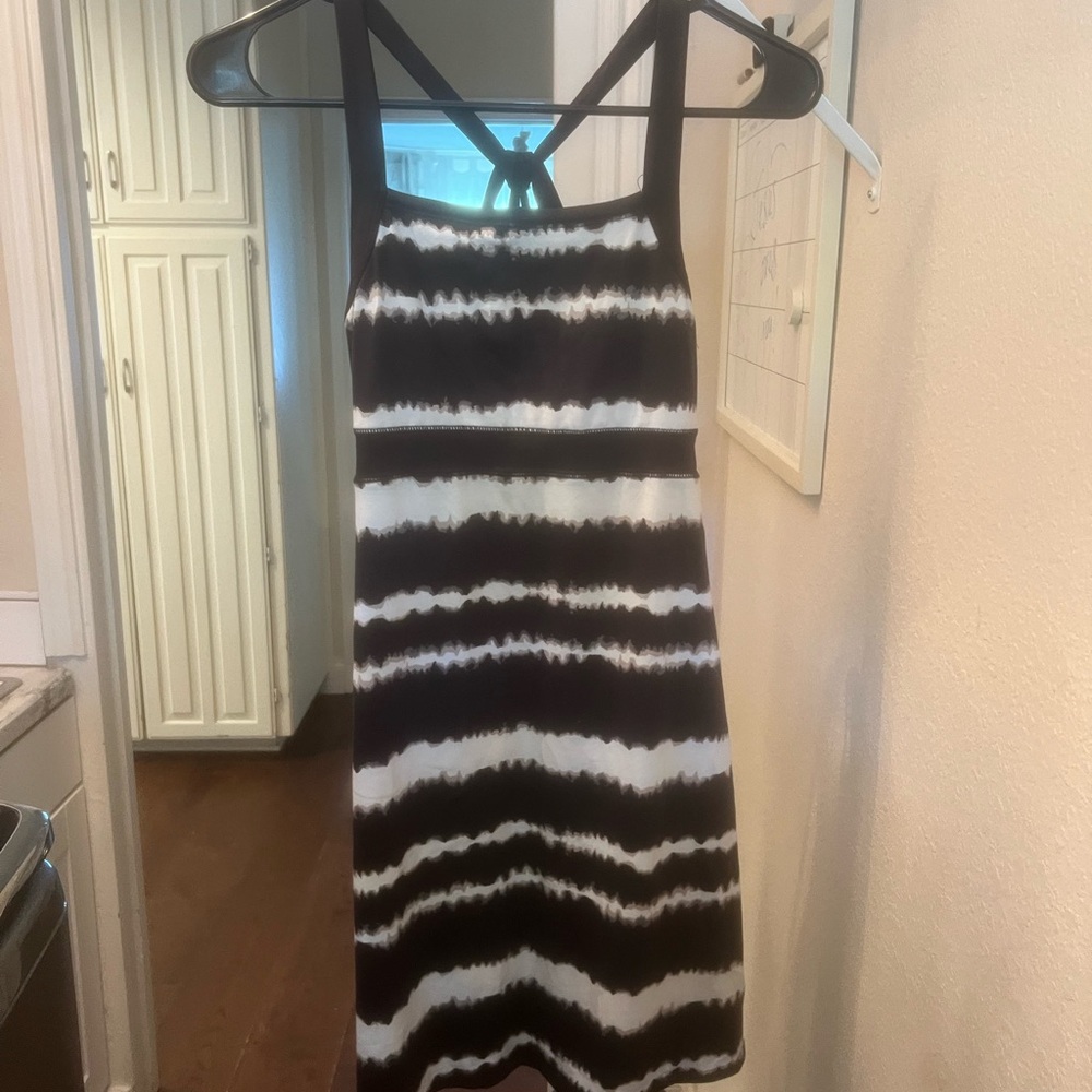 Black and White Striped Dress